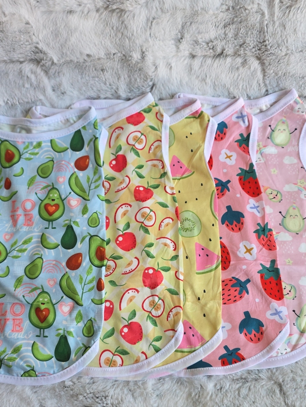 Set Of 5 Summer Dog Shirts